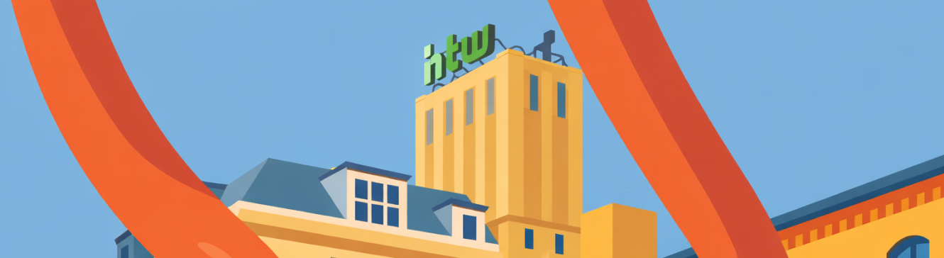 Illustration vom Turm auf dem Campus Wilhelminenhof © ChatGPT Illustration vom Turm auf dem Campus Wilhelminenhof